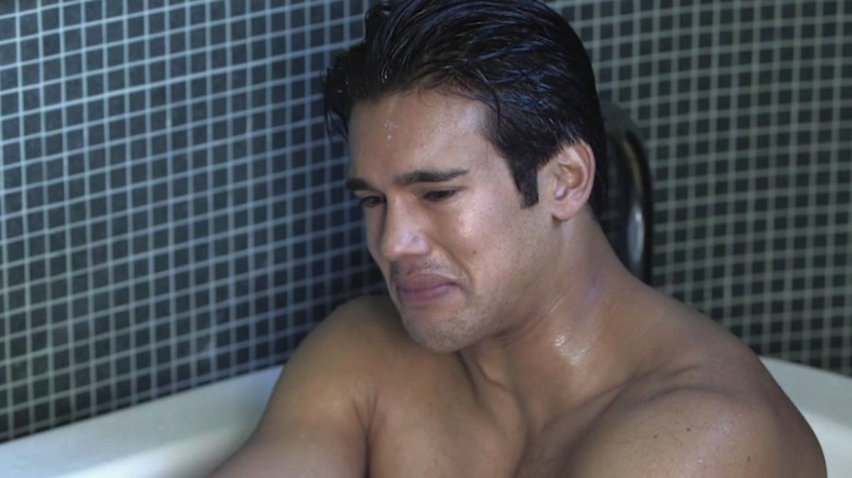 Francis Mossman weeps in The Horizon