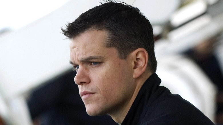 Matt Damon sitting