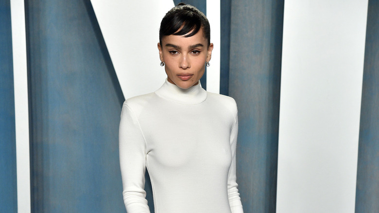 Zoë Kravitz wearing white dress