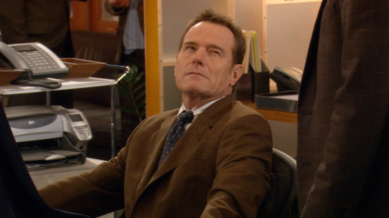 Bryan Cranston as Hammond Druthers glaring at Ted in How I Met Your Mother