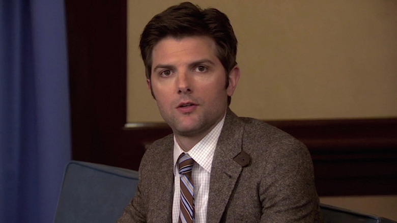 Adam Scott as Ben Wyatt looking dismayed in Parks and Recreaction