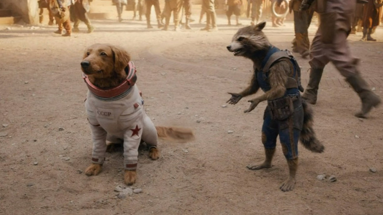 Cosmo ignoring Rocket Raccoon