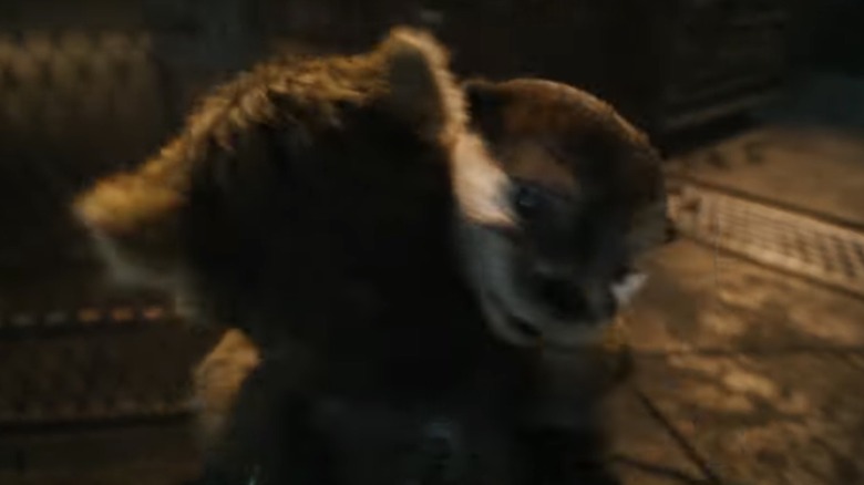 Lady Lylla hugging Rocket Raccoon