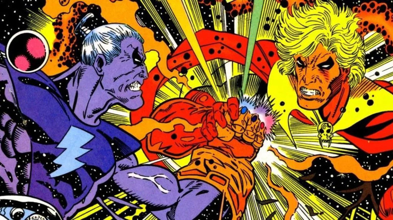 The Magus battling Adam Warlock