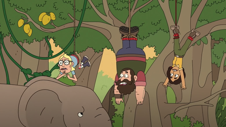 Dietrich, Bradley, and Bonnie hanging out in the jungle