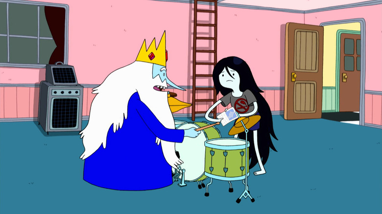 Ice King and Marceline play music on Adventure Time