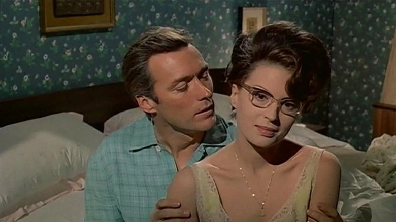 Clint Eastwood with Silvana Mangano as his frustrated wife in The Witches