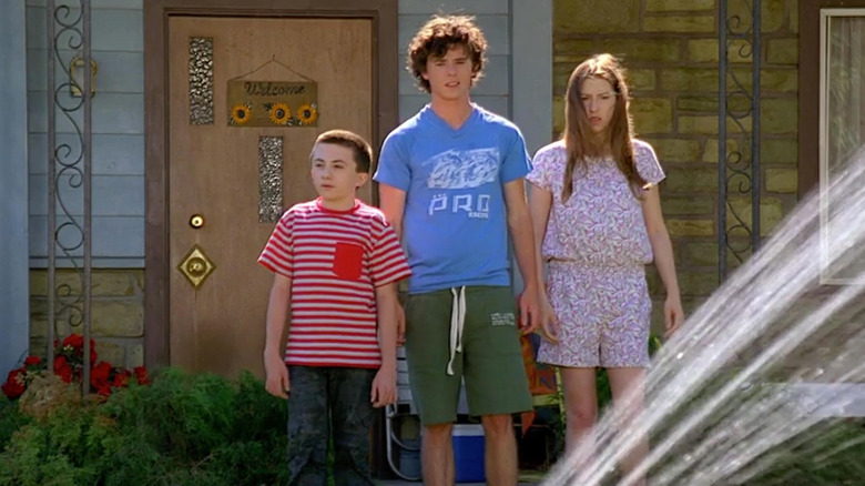 Atikos Shafir, Charlie Makdirmout, and Eden Sher in the middle