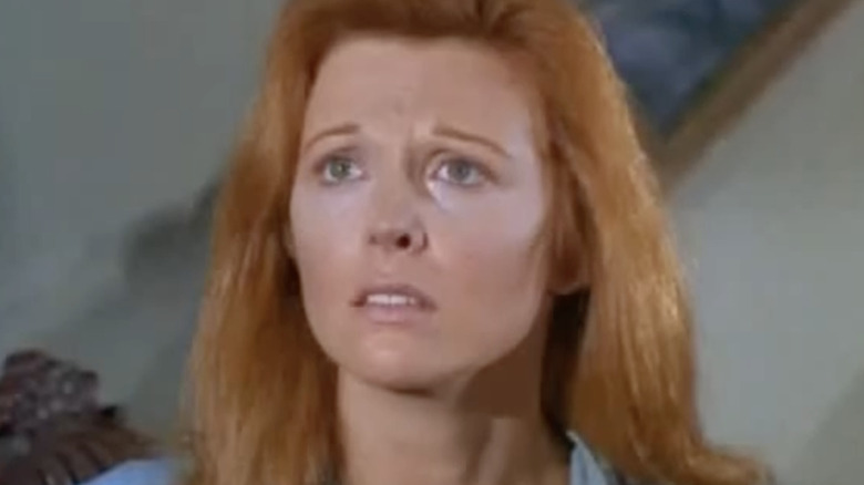 Mary Burns looking distressed in Bonanza