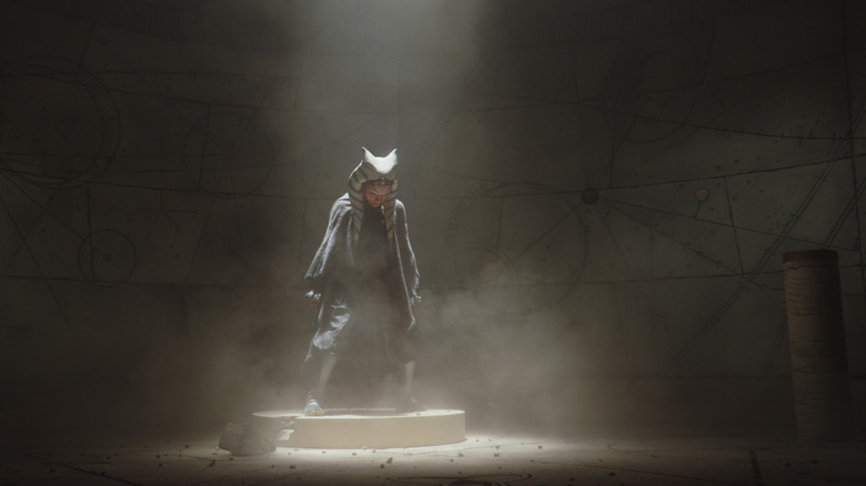 Ahsoka cuts her way into a secret chamber