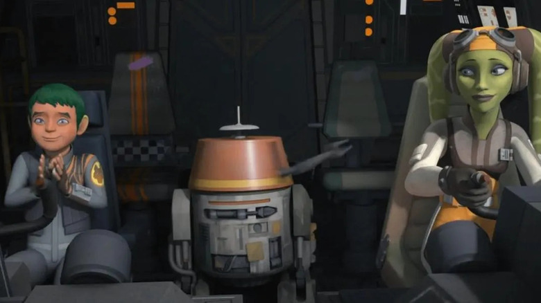 Rebels' Jacen, Chopper, and Hera flying together