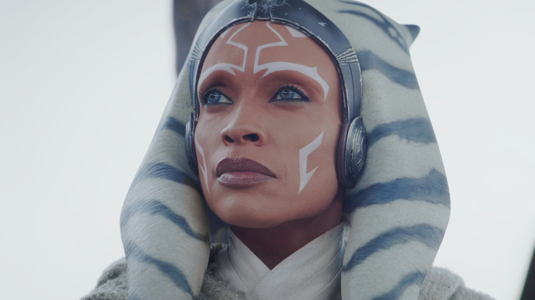 Rosario Dawson as Ahsoka staring into the distance in Ahsoka Season 2