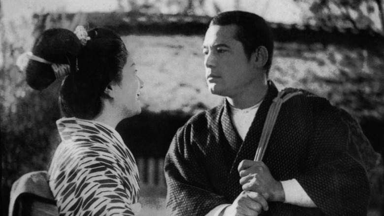 Susumu Fujita and Yukiko Todoroki in Sanshiro Sugata