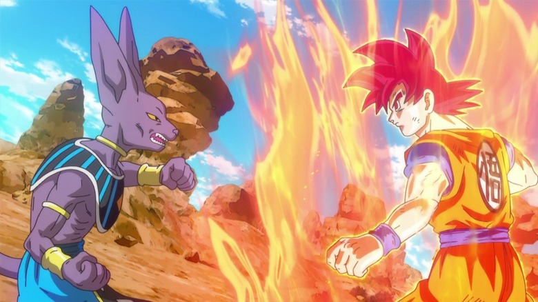 Beerus and Goku in Dragon Ball Z Battle Of The Gods