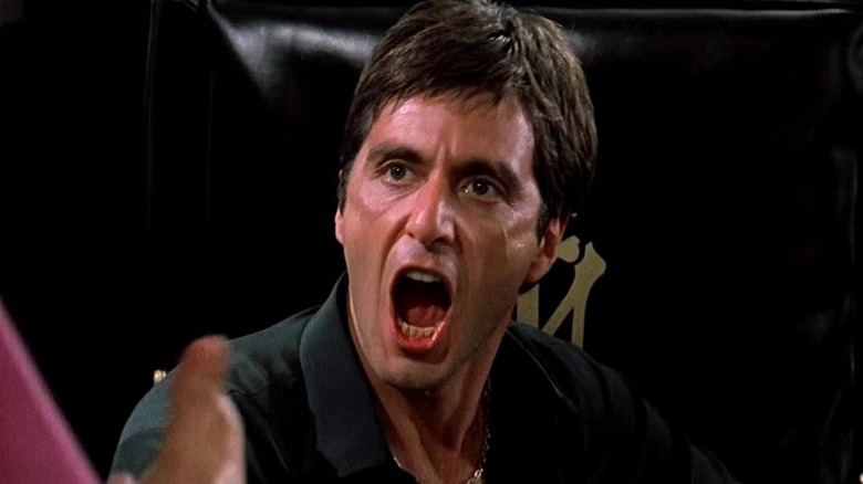 Al Pacino screaming in Scarface