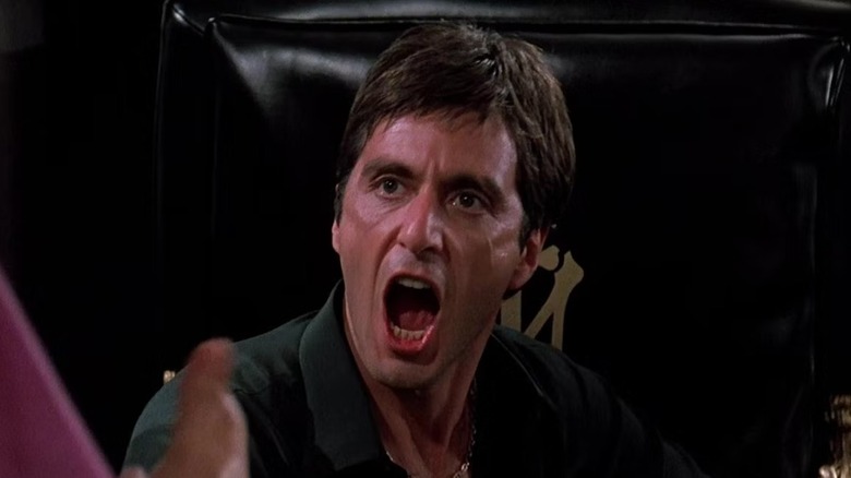 Al Pacino screaming in Scarface