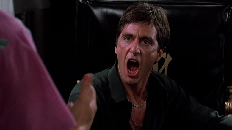 Al Pacino screaming in Scarface
