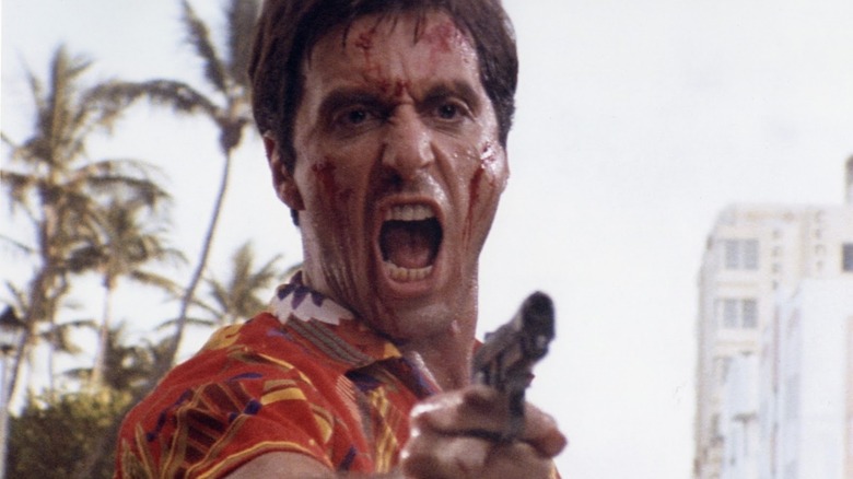 Al Pacino screaming in Scarface