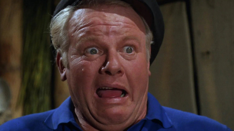 Alan Hale Jr's Captain Jonas Grumby looks shocked on Gilligan's Island