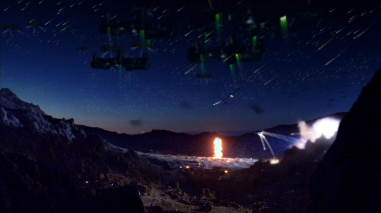 Firefly Unification War Alliance ships landing in Serenity Valley