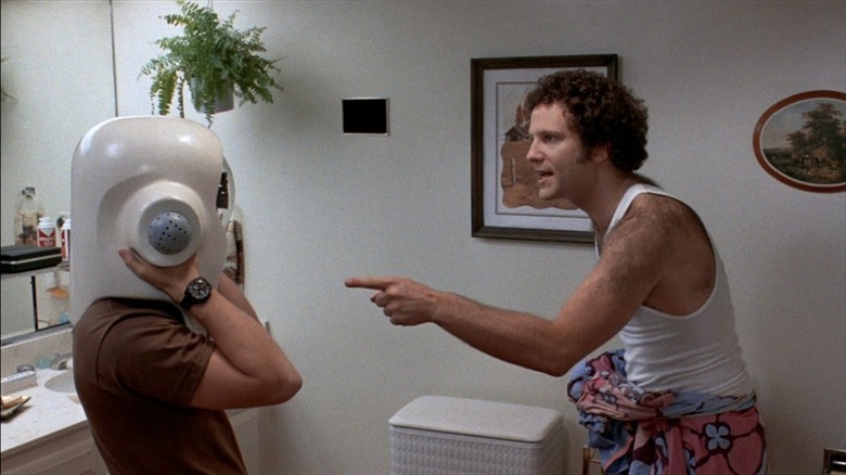 Real Life albert brooks pointing at camera helmet guy