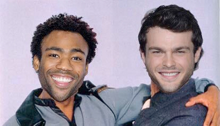 Donald Glover and Alden Ehrenreich Photoshopped as Lando and Han