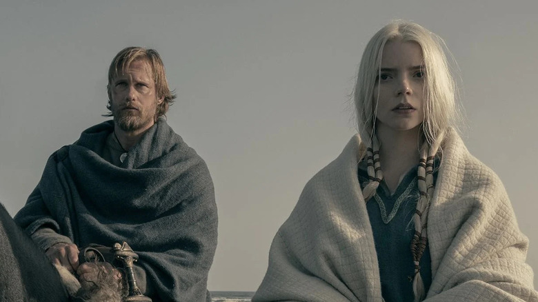 Anya Taylor-Joy and Alexander Skarsgård in The Northman