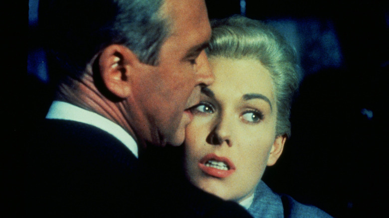 James Stewart and Kim Novak star in Vertigo (1958)