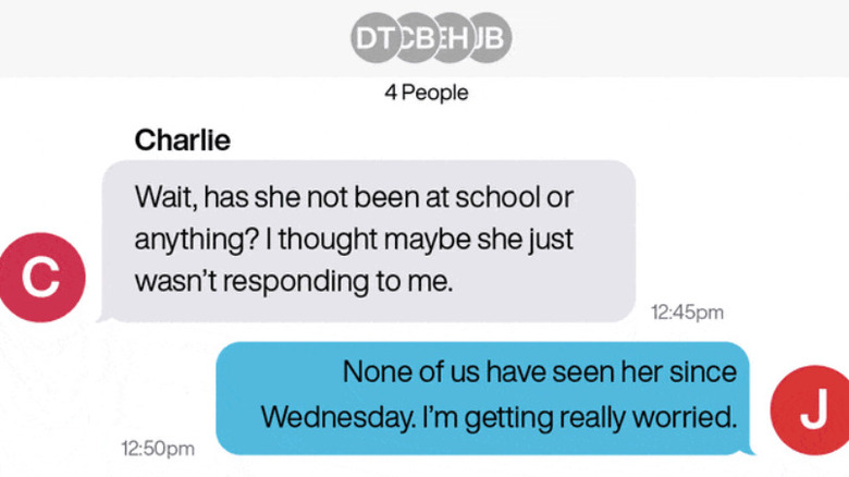 alice is missing text message exchange