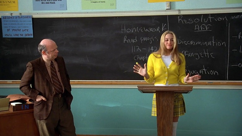 Alicia Silverstone and Wallace Shawn in Clueless