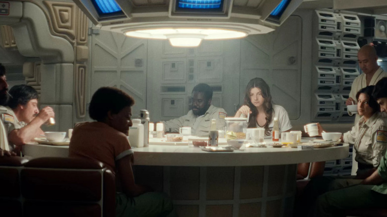 Maginot crew eating together after getting out of cryo in Alien: Earth