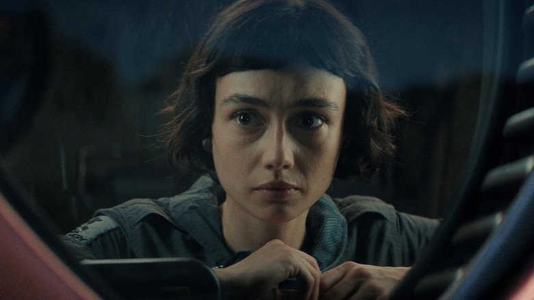 Sydney Chandler as Wendy staring intensely in Alien: Earth