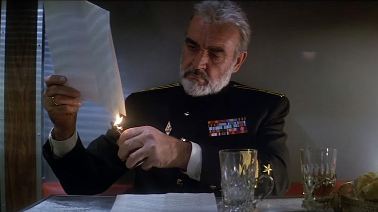 Ramius burning his orders
