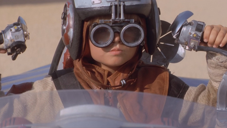 Anakin (Jake Lloyd) podracing in The Phantom Menace