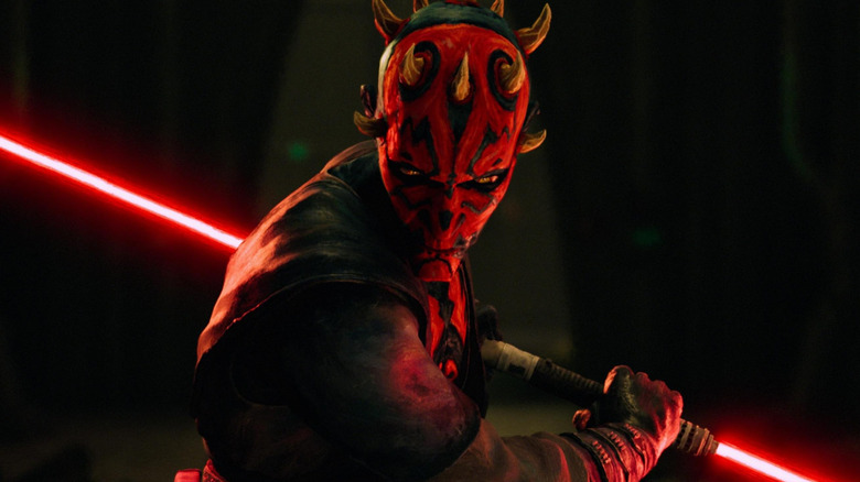 Darth Maul wields his lightsaber in Maul - Shadow Lord