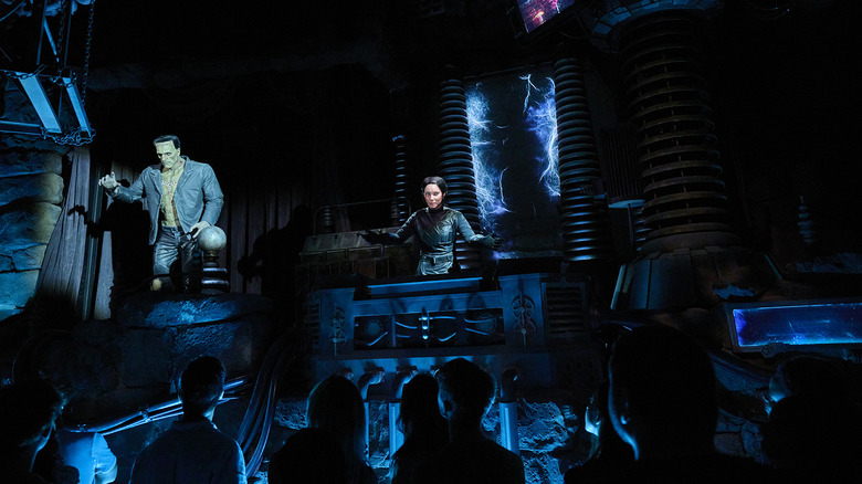 Dr. Victoria Frankenstein and her monster address guests on Monsters Unchained