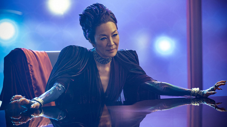 Philippa Georgiou) sits at a table in Star Trek: Section 31