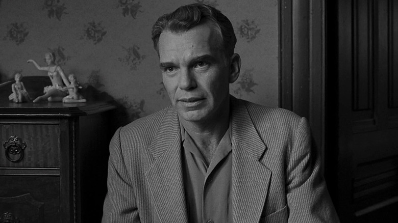 Billy Bob Thornton as Ed Crane, sitting in his room in The Man Who Wasn't There