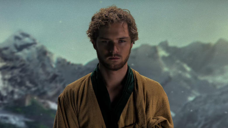 Finn Jones as Danny Rand, meditating on a mountain on Iron Fist