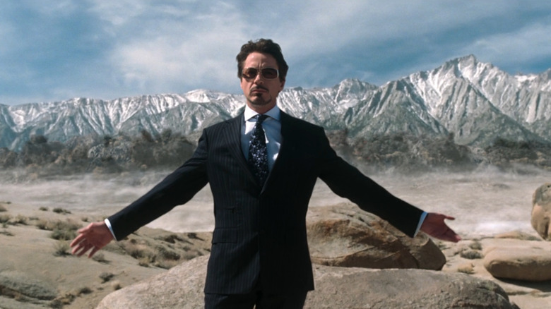 Tony Stark (Robert Downey Jr) showing off explosives in Iron Man