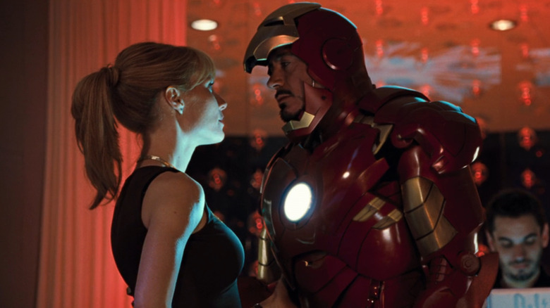 Pepper Potts (Gwyneth Paltrow) and Tony Stark (Robert Downey Jr) in Iron Man 2