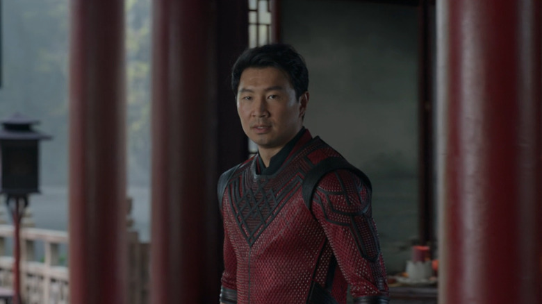 Shang-Chi (Simu Liu) looking serious in Shang-Chi and the Legend of the Ten Rings