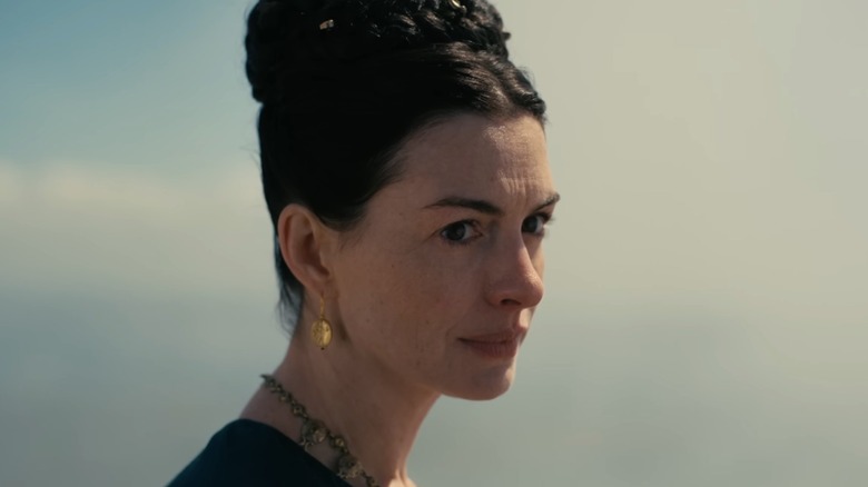 Penelope looking concerned in The Odyssey