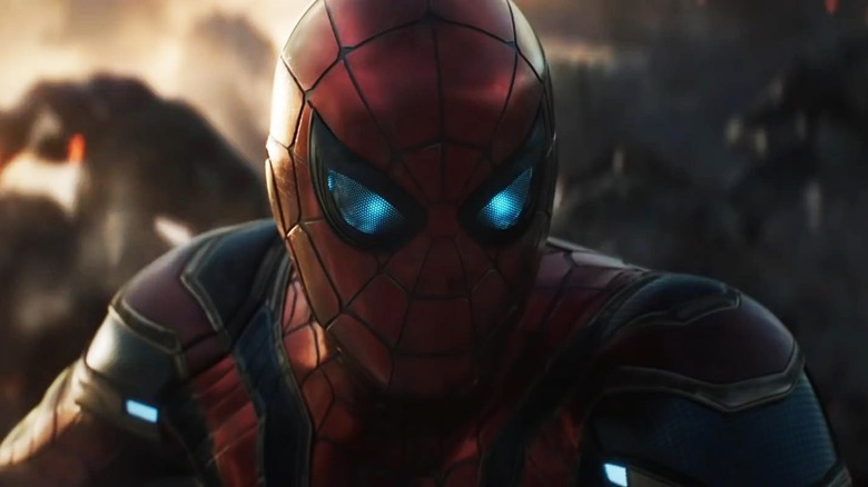 Spider-Man going into battle against Thanos in Avengers: Endgame
