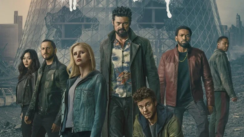 The Boys season 5 poster - Kimiko, Frenchie, Annie, Butcher, Hughie, MM, A-Train