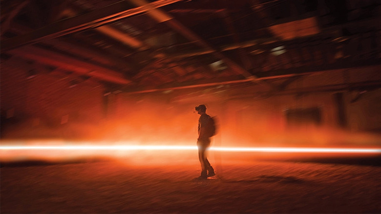 A viewer walks around in Carne Y Arena