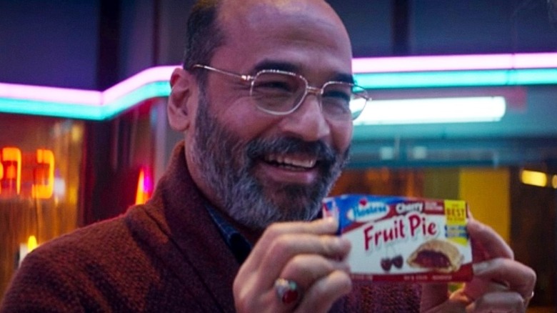 Yusuf Khan indulging in a fruit pie in "Ms. Marvel"