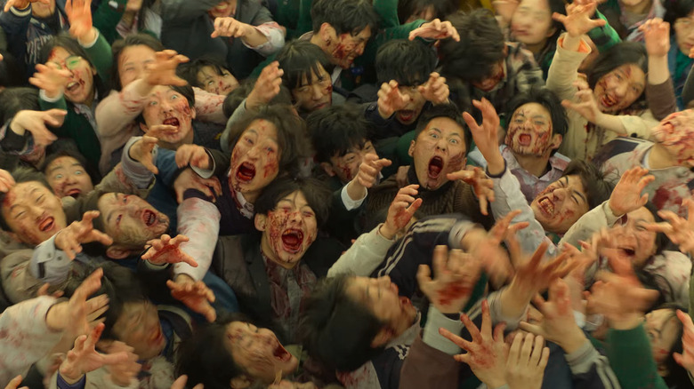 A crowd of zombies