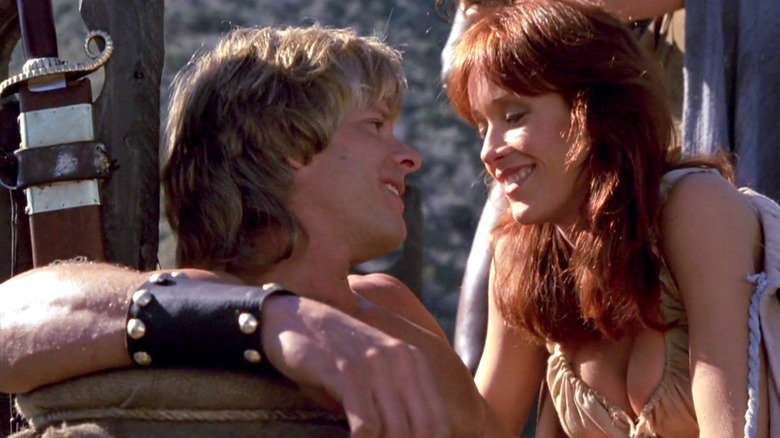 The Beastmaster flirts with redhead
