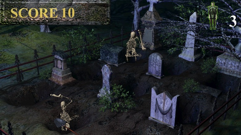 The Whack-a-Zombie game from F13, where the zombies are skeletons